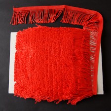 Bild 1 Fransenborte Drellierfranse Rot 60 mm breit