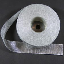 Bild 1 Lurexborte Silber 25 mm breit