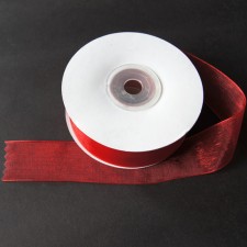 Bild 1 Organzaband Rot 25 mm breit 
