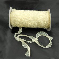 Bild 1 Rüschenband Creme elastisch dehnbar 18 mm breit