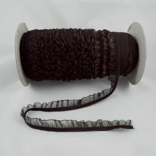 Bild 1 Rüschenband Dunkelbraun elastisch dehnbar 18 mm breit