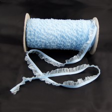 Bild 1 Rüschenband Hellblau elastisch dehnbar 18 mm breit