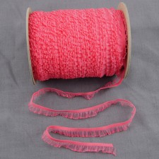 Bild 1 Rüschenband Pink elastisch dehnbar 18 mm breit