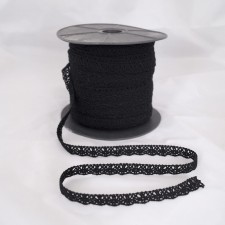 Bild 1 Klöppelspitze Schwarz 1,3 cm breit Nr. 52