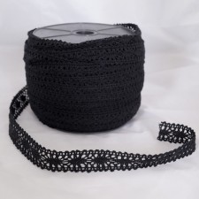 Bild 1 Klöppelspitze Schwarz 3 cm breit Nr. 55