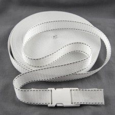Bild 1 Gurtband Taschengurt Weiß mit Faden 25 mm breit