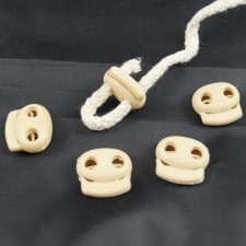 Bild 1 Kordelstopper Beige 2 Loch