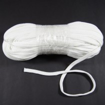 Bild 1 Kordel Polyester flach Weiß. Durchmesser 8 mm