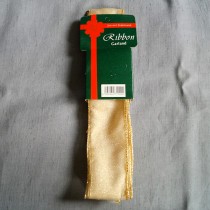 Bild 1 2 Meter Dekoband Gold glitzernd mit Drahtkante 50 mm