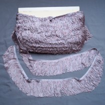 Bild 1 Fransenborte Drellierfranse Lila 90 mm breit