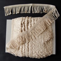 Bild 1 Fransenborte Drellierfranse Creme 60 mm breit