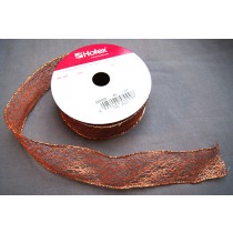 Bild 1 Lurexborte mit Drahtkante Bronze 38 mm breit
