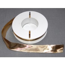 Bild 1 Lurexborte mit Drahtkante Gold 25 mm breit