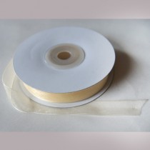 Bild 1 Organzaband Creme 12 mm breit 