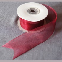 Bild 1 Organzaband Weinrot 40 mm breit 