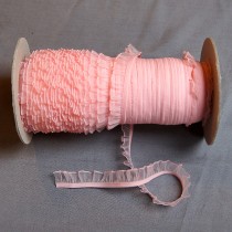 Bild 1 Rüschenband Rosa elastisch dehnbar 18 mm breit