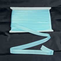 Bild 1 Schrägband Satin Hellblau gefälzt 15 mm breit