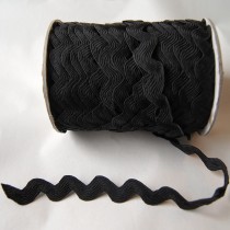 Bild 1 Zick Zack Borte Schwarz 7 mm breit