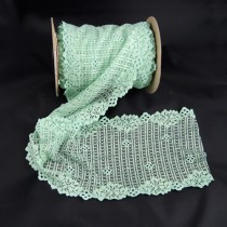 Bild 1 Elastische Spitze Mintgrün 15,5 cm breit Nr. 105