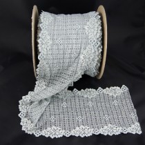 Bild 1 Elastische Spitze Hellblau 15,5 cm breit Nr. 119