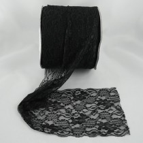 Bild 1 Elastische Spitze Schwarz 15 cm breit Nr. 136
