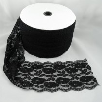 Bild 1 Elastische Spitze Schwarz 15,5 cm breit Nr. 137