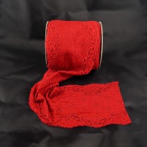 Bild 1 Elastische Spitze Rot 13,5 cm breit Nr. 139