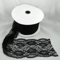 Bild 1 Elastische Spitze Schwarz 15,5 cm breit Nr. 141