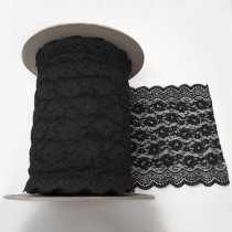 Bild 1 Elastische Spitze Schwarz 21 cm breit Nr. 157