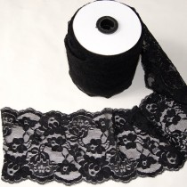 Bild 1 Elastische Spitze Schwarz 15 cm breit Nr. 45