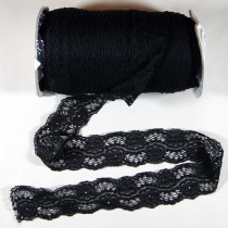 Bild 1 Elastische Spitze Schwarz 4,5 cm breit Nr. 69