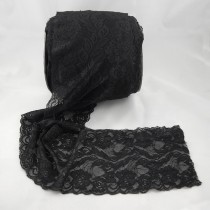 Bild 1 Elastische Spitze Schwarz 15 cm breit Nr. 75