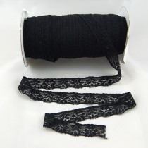 Bild 1 Elastische Spitze Schwarz 2,7 cm breit Nr. 89