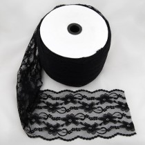 Bild 1 Elastische Spitze Schwarz 15 cm breit Nr. 98