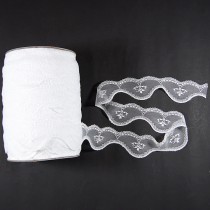 Bild 1 Nichtelastische Spitze Weiss 4,5 cm breit Nr. 20