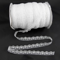 Bild 1 Nichtelastische Spitze Weiss 1,6 cm breit Nr. 29