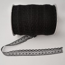 Bild 1 Nichtelastische Spitze Schwarz 2 cm breit Nr. 54