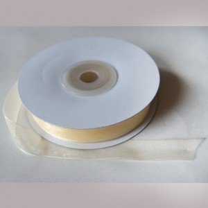 Bild 1 Organzaband Creme 12 mm breit 