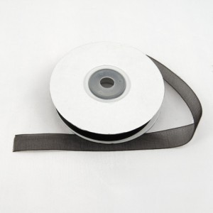 Bild 1 Organzaband Dunkelbraun 12 mm breit 