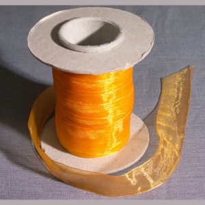 Bild 1 Organzaband Orange 25 mm breit 