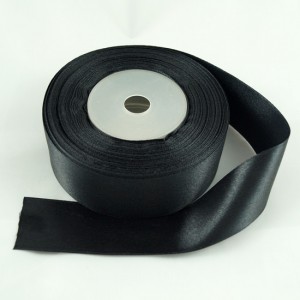 Bild 1 Doppelsatinband Schwarz 30 mm breit