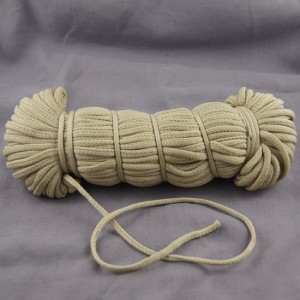 Bild 1 Kordel Polyester flach Beige 5 mm