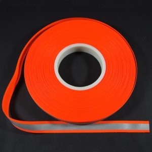 Bild 1 Reflektorband Leuchtband Silber/Orange 20 mm breit