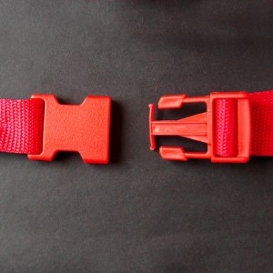 Bild 1 Gurtband - Steckschließer Rot 25 mm breit 