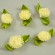 Bild 2 Stoffblumen mit Schleife Aufnäher 16 mm Grün / Creme