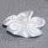 Bild 2 Satinrosen Stoffblumen Aufnäher  Weiss 20 mm