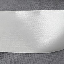 Bild 1 Doppelsatinband Weiss 40 mm breit