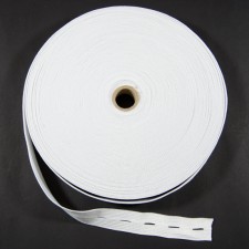 Bild 1 Lochgummiband / Lochgummi Weiß 25 mm breit