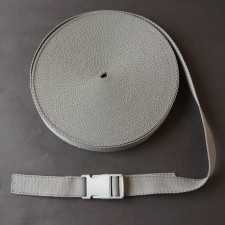 Bild 1 Gurtband Taschengurt Grau mit Faden 25 mm breit